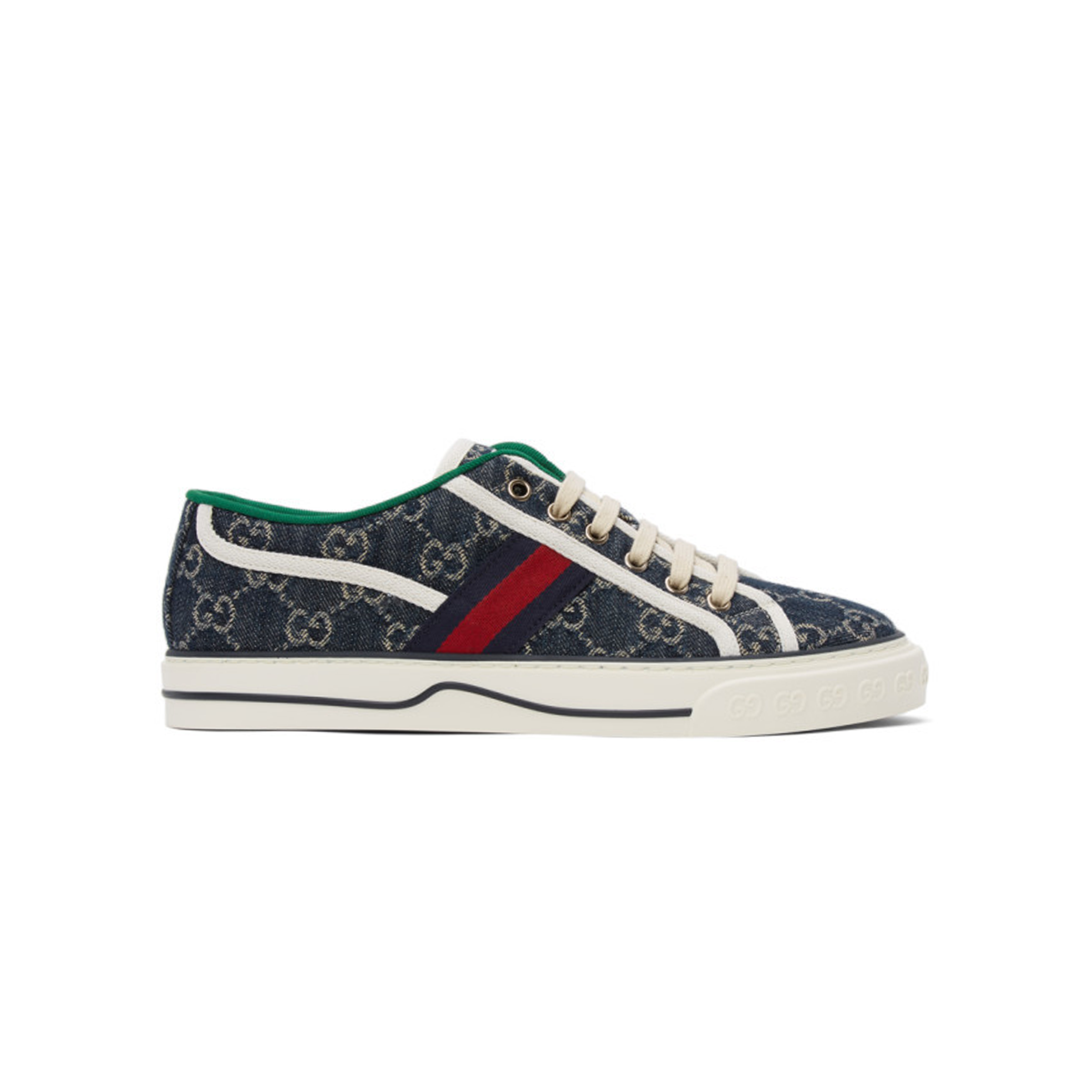G*u*i blue denim gg G*u*i tennis 1977 sneakers